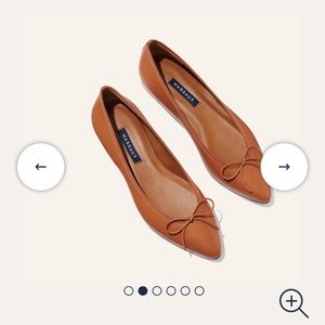 BNIB Margaux The Pointe flat in Saddle Nappa